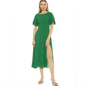 NWT Taylor Ruffle Midi Dress